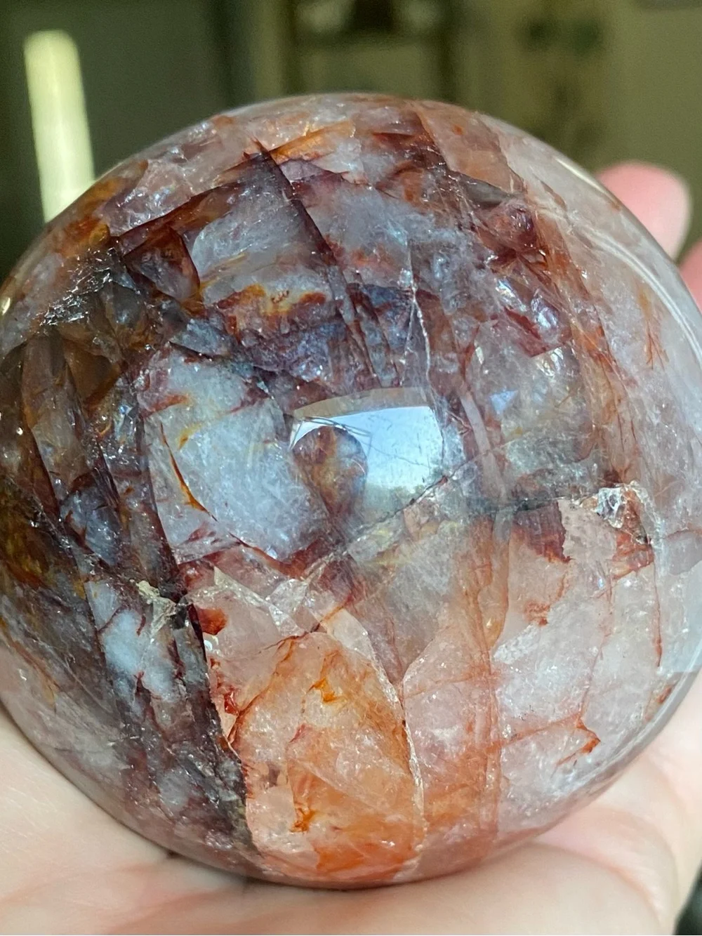 🔥✨ AAA Brazilian Fire Quartz Sphere — 2.7” of Pure Fire! ✨🔥